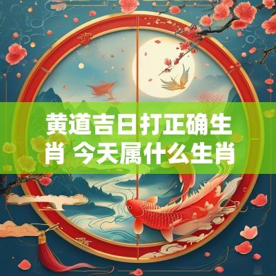 黄道吉日打正确生肖 今天属什么生肖是黄道吉日