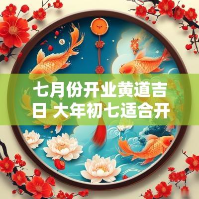 七月份开业黄道吉日 大年初七适合开业吗