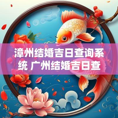漳州结婚吉日查询系统 广州结婚吉日查询表