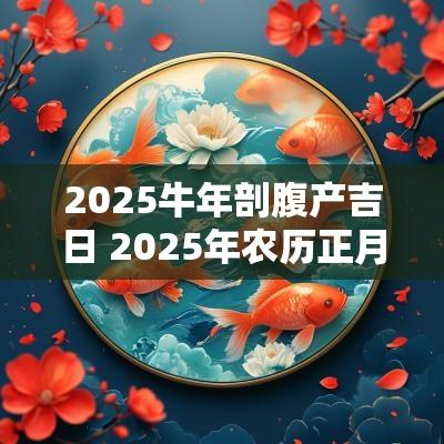 2025蛇年剖腹产吉日 2025年农历正月剖腹产吉日