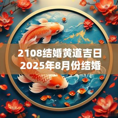 2108结婚黄道吉日 2025年8月份结婚黄道吉日