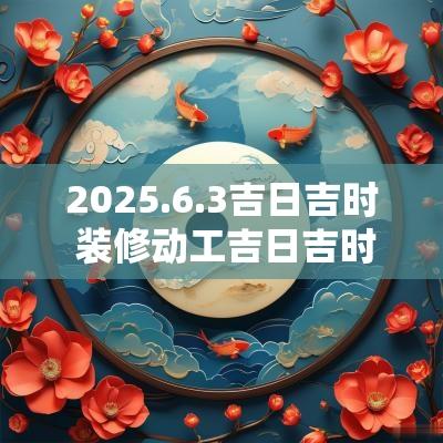 2025.6.3吉日吉时 装修动工吉日吉时2025