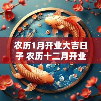 农历1月开业大吉日子 农历十二月开业吉日