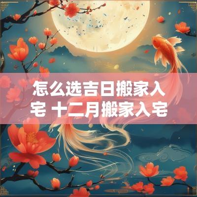 怎么选吉日搬家入宅 十二月搬家入宅吉日
