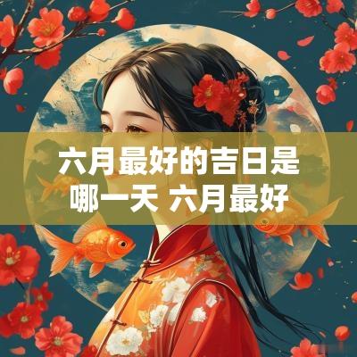 六月最好的吉日是哪一天 六月最好