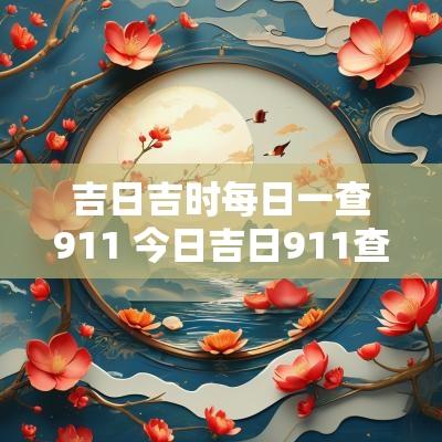 吉日吉时每日一查911 今日吉日911查询