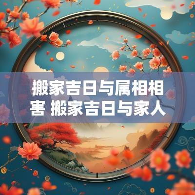 搬家吉日与属相相害 搬家吉日与家人相冲咋办