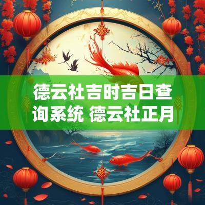 德云社吉时吉日查询系统 德云社正月十八黄道吉日