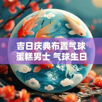 吉日庆典布置气球蛋糕男士 气球生日派对布置包厢男士