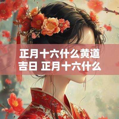 正月十六什么黄道吉日 正月十六什么日子最好