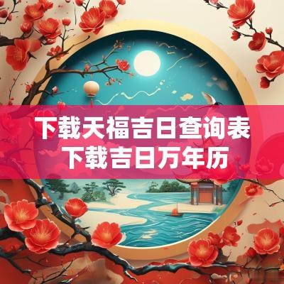 下载天福吉日查询表 下载吉日万年历
