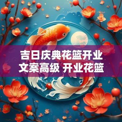 吉日庆典花篮开业文案高级 开业花篮祝福文案简短霸气