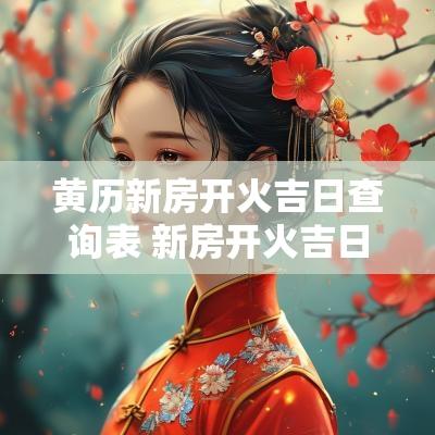 黄历新房开火吉日查询表 新房开火吉日查询