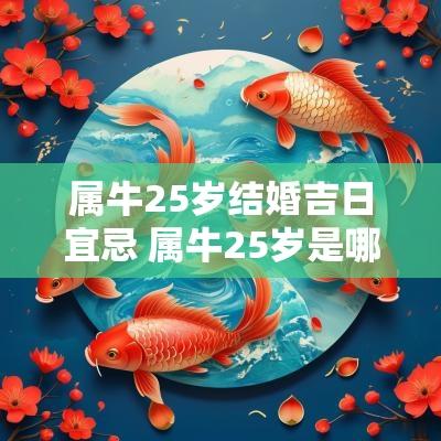 属牛25岁结婚吉日宜忌 属牛25岁是哪年生的