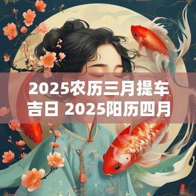 2025农历三月提车吉日 2025阳历四月提车吉日