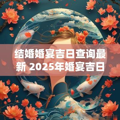 结婚婚宴吉日查询最新 2025年婚宴吉日统计