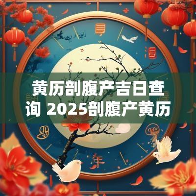 黄历剖腹产吉日查询 2025剖腹产黄历吉日查询