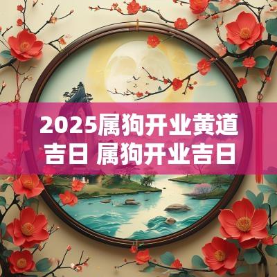 2025属狗开业黄道吉日 属狗开业吉日查询