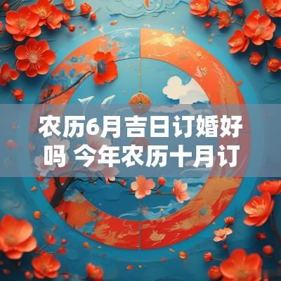 农历6月吉日订婚好吗 今年农历十月订婚吉日