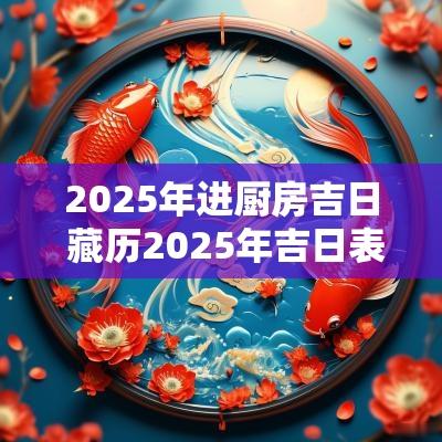 2025年进厨房吉日 藏历2025年吉日表