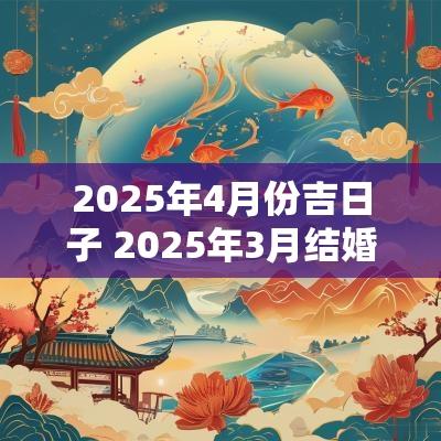 2025年4月份吉日子 2025年3月结婚吉日