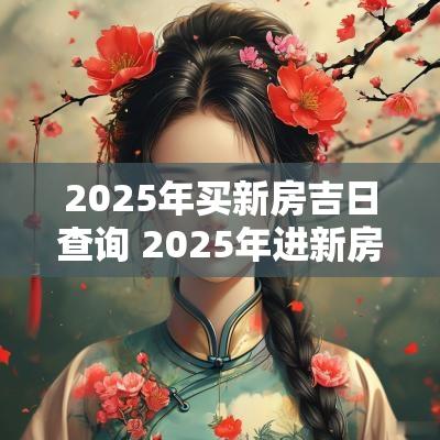 2025年买新房吉日查询 2025年进新房吉日煮饭