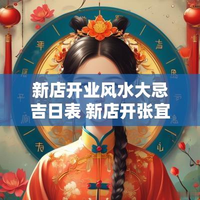新店开业风水大忌吉日表 新店开张宜忌