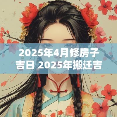 2025年4月修房子吉日 2025年搬迁吉日12月