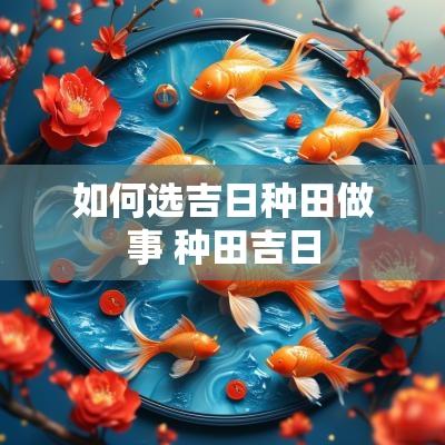 如何选吉日种田做事 种田吉日