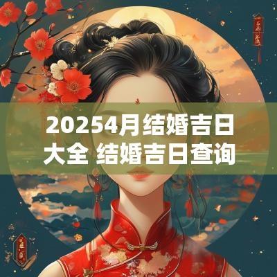 20254月结婚吉日大全 结婚吉日查询2025年五月