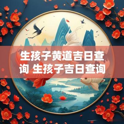 生孩子黄道吉日查询 生孩子吉日查询免费