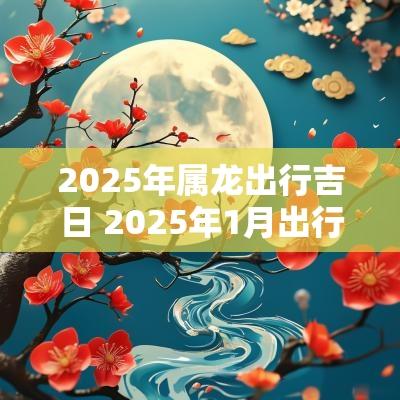 2025年属龙出行吉日 2025年1月出行吉日