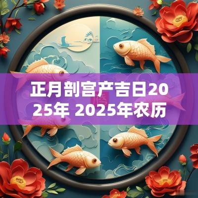正月剖宫产吉日2025年 2025年农历正月剖腹产吉日