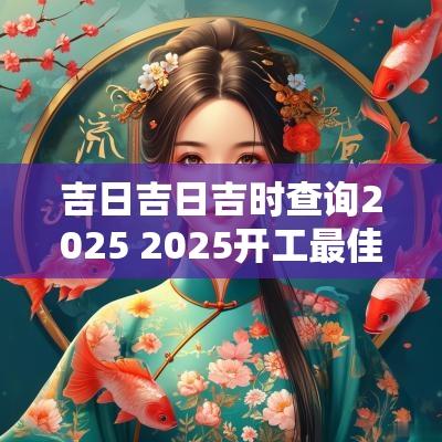 吉日吉日吉时查询2025 2025开工最佳吉日吉时