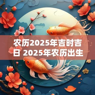 农历2025年吉时吉日 2025年农历出生吉日吉时