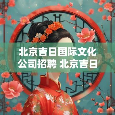 北京吉日国际文化公司招聘 北京吉日国际文化公司