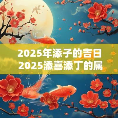 2025年添子的吉日 2025添喜添丁的属相