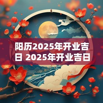 阳历2025年开业吉日 2025年开业吉日吉时一览表