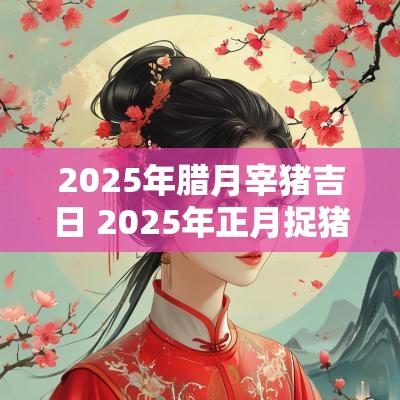 2025年腊月宰猪吉日 2025年正月捉猪吉日 2025年腊月宰猪吉日 2025年正月捉猪吉日