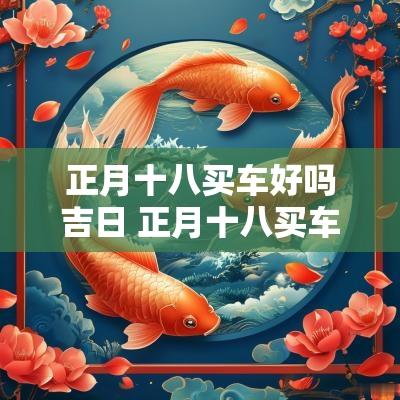 正月十八买车好吗吉日 正月十八买车有什么禁忌吗