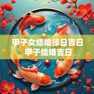 甲子女结婚择日吉日 甲子结婚吉日