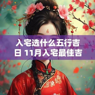入宅选什么五行吉日 11月入宅最佳吉日