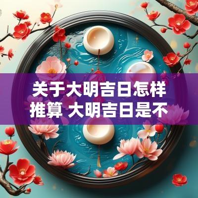 关于大明吉日怎样推算 大明吉日是不是什么都吉利