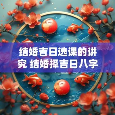 结婚吉日选课的讲究 结婚择吉日八字