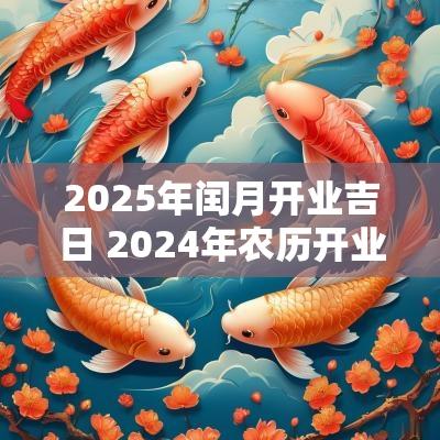 2025年闰月开业吉日 2025年农历开业黄道吉日一览表
