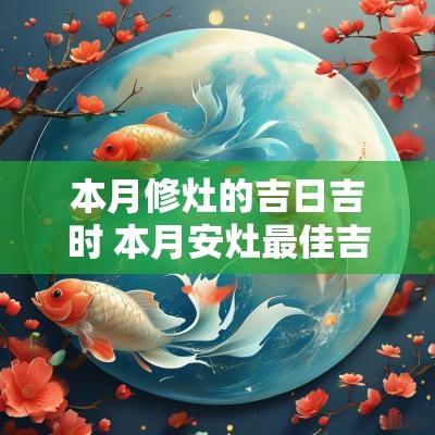 本月修灶的吉日吉时 本月安灶最佳吉日
