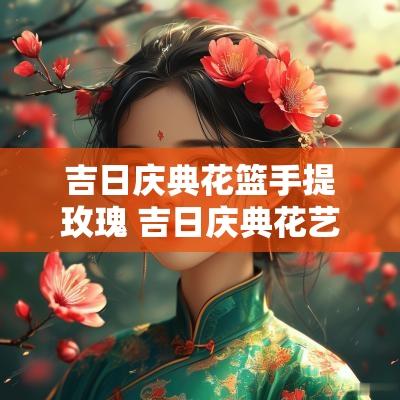 吉日庆典花篮手提玫瑰 吉日庆典花艺