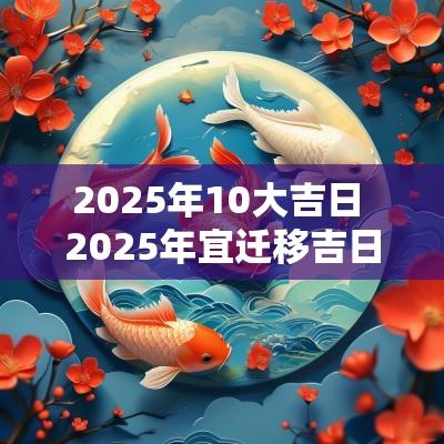 2025年10大吉日 2025年宜迁移吉日