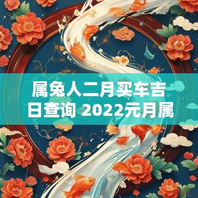 属兔人二月买车吉日查询 2025元月属兔买车吉日