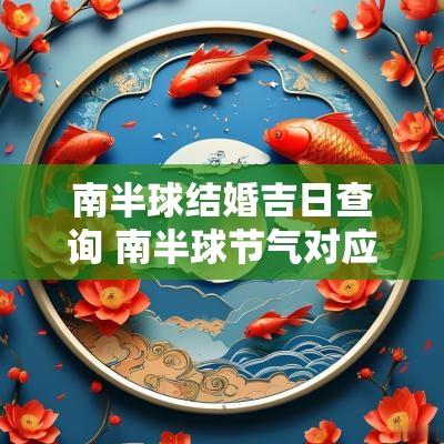 南半球结婚吉日查询 南半球节气对应表